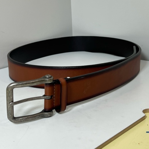 Johnston & Murphy 38W Genuine Leather Burnt Brown Genuine Leather Belt - Picture 5 of 11